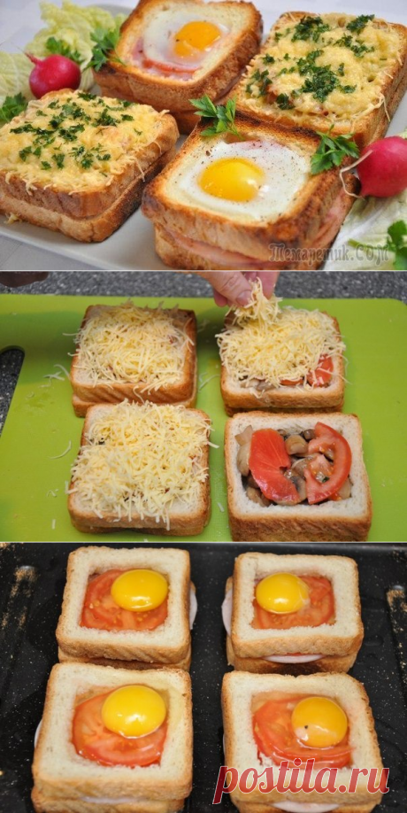 Необычные и вкусные бутерброды к завтраку