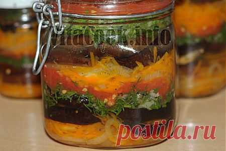 Закуска из овощей (баклажаны, морковь, лук) | Консервирование на зиму