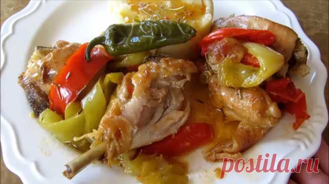 Курица с овощами в белом вине: отличный обед