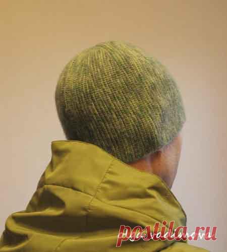 Мужская шапочка и шарф крючком. Описание вязания