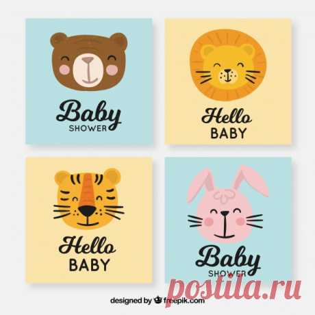 Коллекция детских карточек с милыми элементами Более миллиона свободных векторов, PSD, фотографии и бесплатные иконки. Эксклюзивные халявы и все графические ресурсы, которые необходимые для ваших проектов