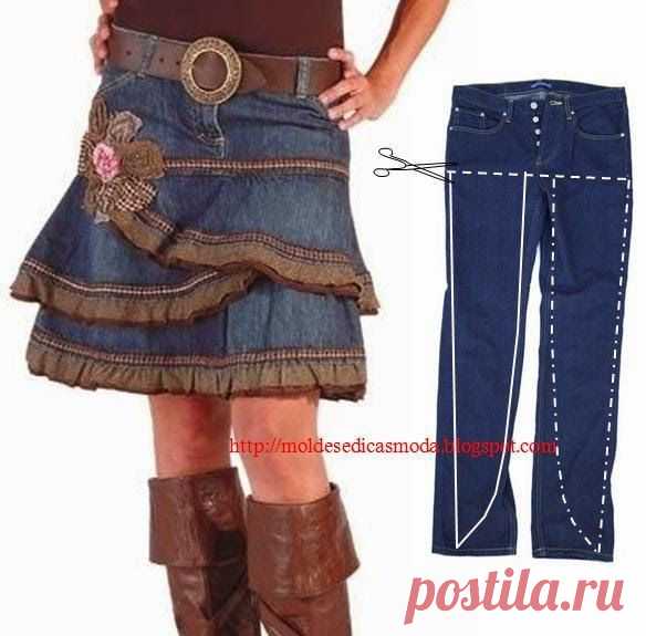 Skirt from jeans