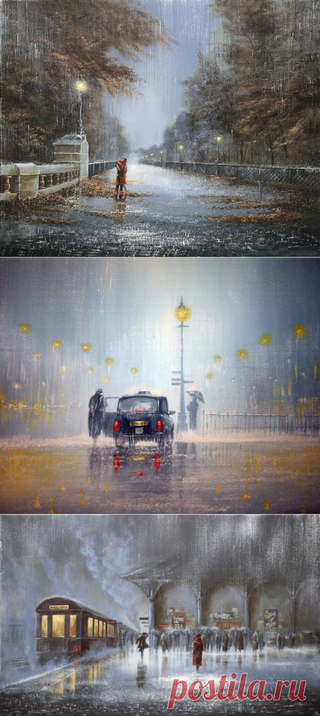 Дождливые картины Джеффа Роланда (Jeff Rowland) | Cовременное искусство | contemporary art