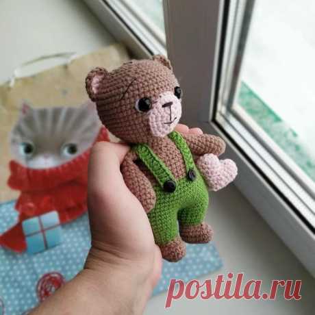 Вязаный медвежонок схема крючком | Hi amigurumi