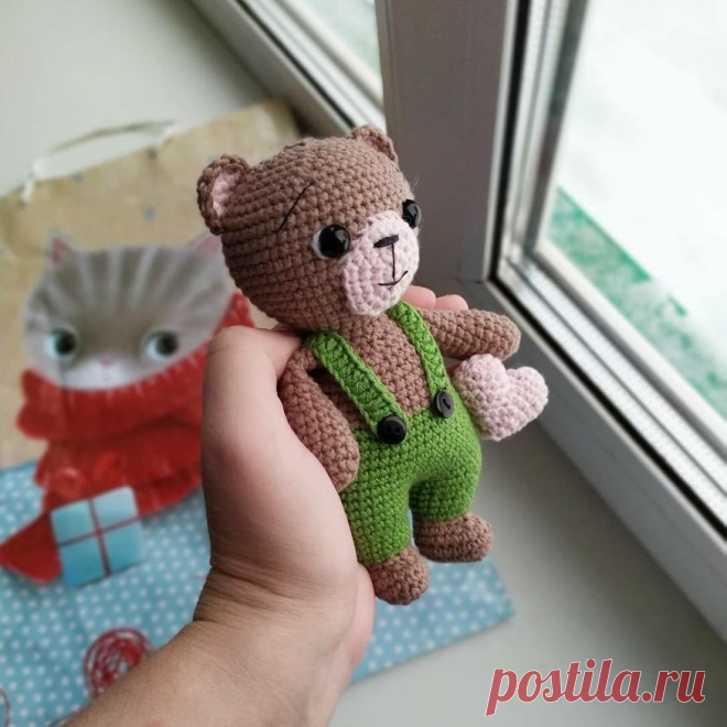 Вязаный медвежонок схема крючком | Hi amigurumi