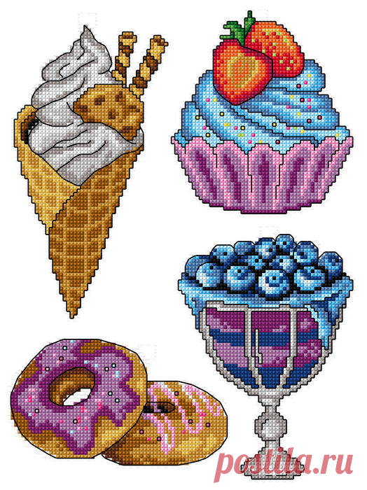 Sweets 148CS Counted Cross-Stitch Kit — Wizardi