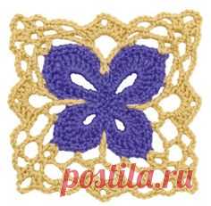 (4) Crochet motifs and Granny squares... no Pinterest