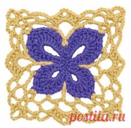 (4) Crochet motifs and Granny squares... no Pinterest