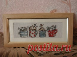 Вышивка веселые коты — Мир вязания и рукоделия