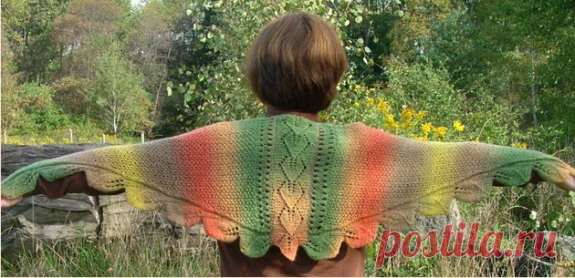 Шаль =Осенние листья=