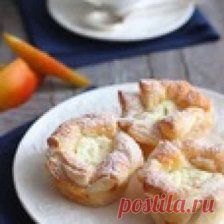 Творожно-грушевый десерт в слоеных корзиночках Кулинарный рецепт