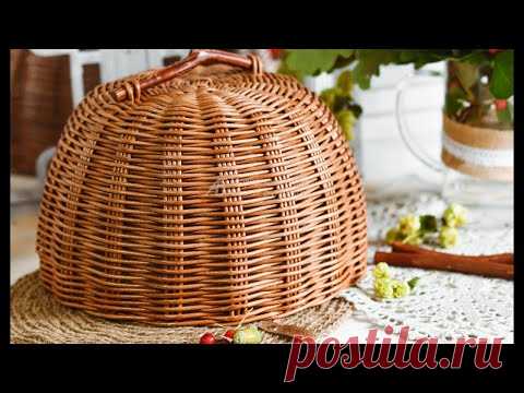Заканчиваем плести поднос для хлебницы