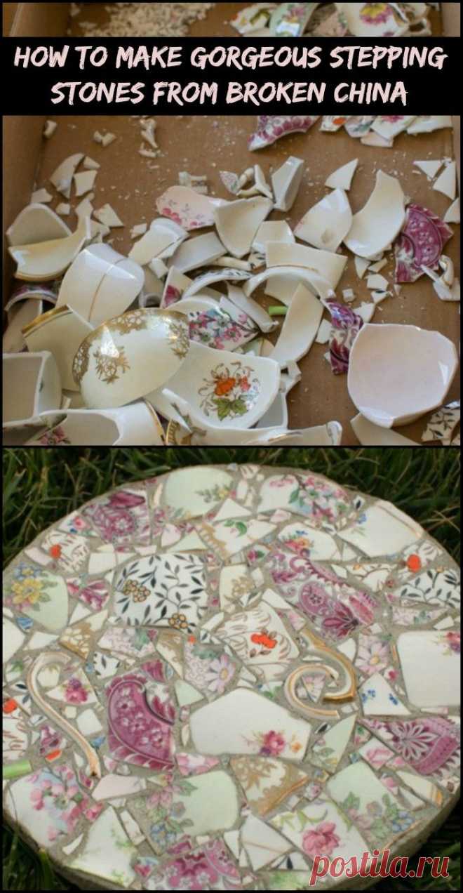 Geben Sie Ihrem Garten Charakter und verwandeln Sie das zerbrochene China in eine wunderbare Ste ... - Holzbearbeitung