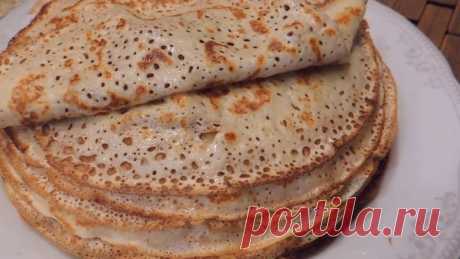Блины (Блинчики) тонкие, кружевные, БЕЗУМНО ВКУСНЫЕ! рецепт от Милении.