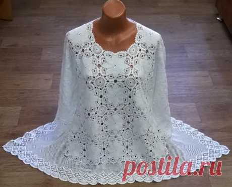 ТУНИКА МОТИВАМИ "БЕЛОСНЕЖНОЕ ЧУДО" - запись пользователя Наталья (Наталья) в сообществе Вязание крючком в категории Женская одежда крючком. Схемы и описание автор публикации koko_shik Источник: альбом группы "Вязание, рукоделие, пряжа" Vk.com