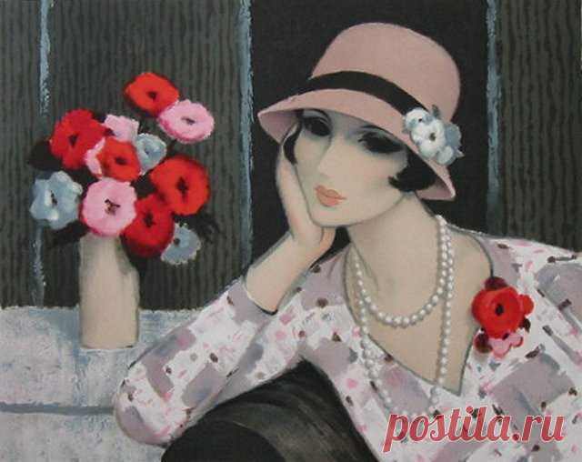 Весьма утончённая дама... ~ Художник Francois Batet