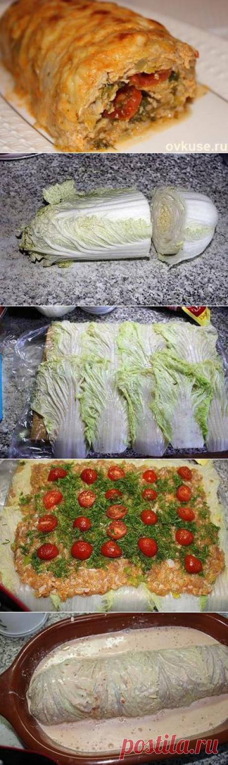 Голубец-рулет с пекинской капустой - Простые рецепты Овкусе.ру