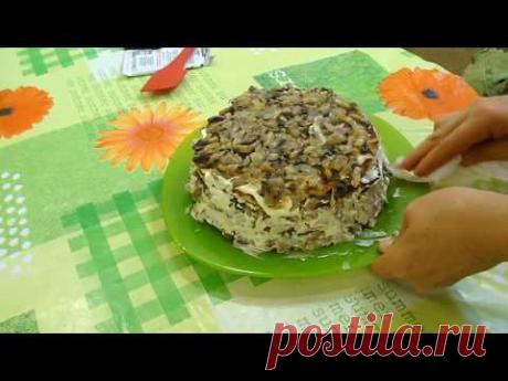 Мясной торт с грибной начинкой! Meat cake with mushroom filling!