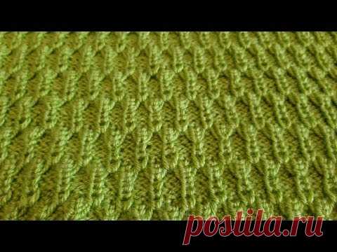 #КРАСИВЫЙ УЗОР СПИЦАМИ, НА РАЗ,ДВА,ТРИ