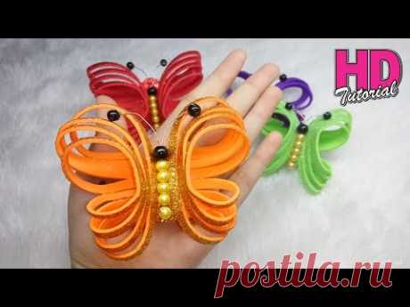 DIY - How To Make Glitter Foam || Glitter Foam Sheer Butterfly || Handmade