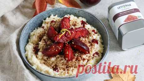 Herbstlicher Milchreis mit Zwetschgen