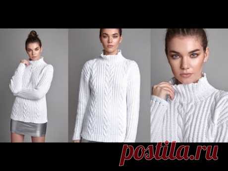 Связать Белый Пуловер Спицами - модели - 2019 / Knit White Pullover Knitting