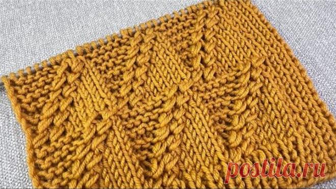 Интересный и необычный узор спицами для джемперов, кардиганов, свитеров.