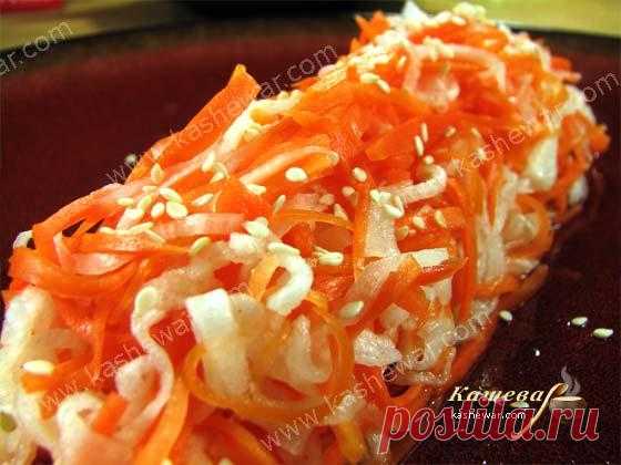 Намасу – салат из дайкона и моркови рецепт с фото | Кашевар