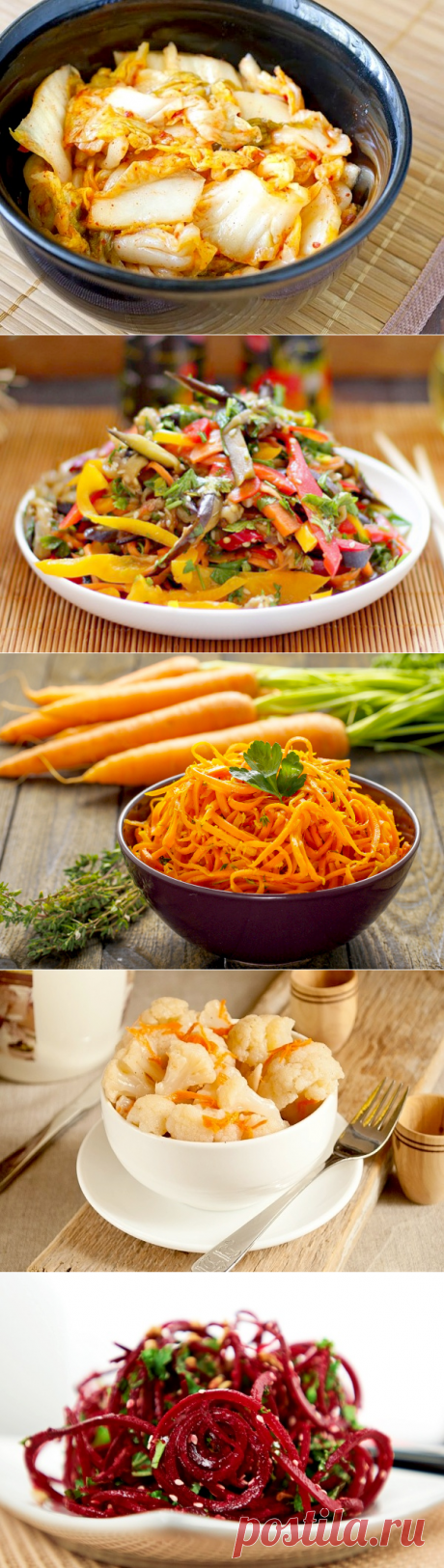 Рецепты салатов по-корейски из овощей