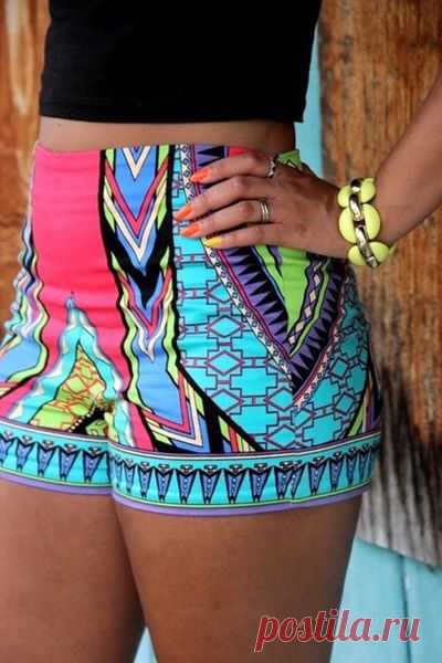 Pantalones cortos estampados, Grabados de bloque and Pantalones cortos on Pinterest