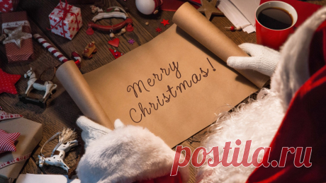 Скачать обои christmas, xmas, santa, letter, Рождество, gift, merry christmas, Новый Год, decoration, раздел новый год в разрешении 1366x768