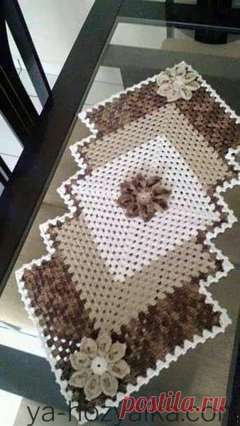 Вязание салфеток дорожек крючком. Дорожка на стол крючком схемы