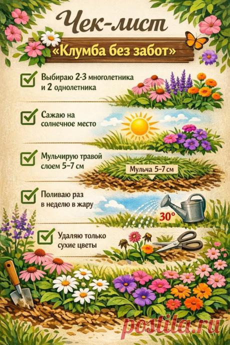 Клумба без забот