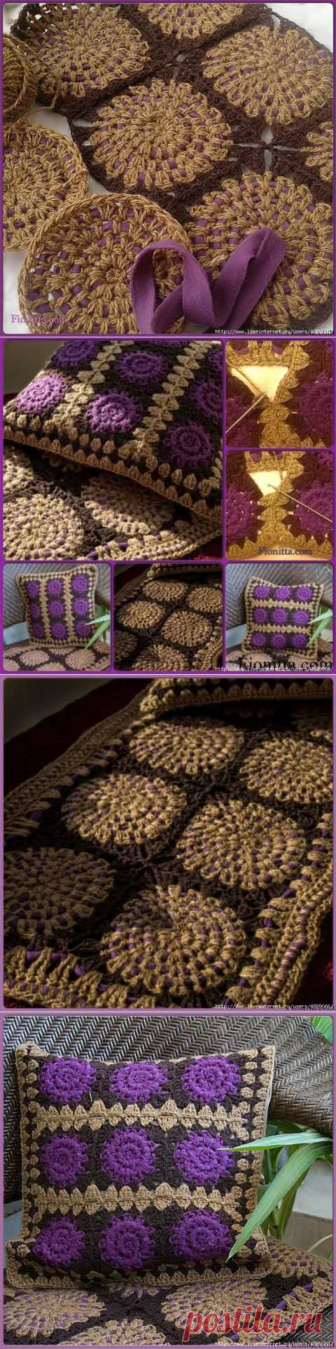 Коврик GRANNY SQUARES крючком, от FIONITTA | Варварушка-Рукодельница