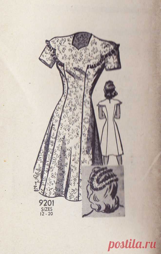 Marian Martin 9201 A Marian Martin 9201; ca. 1940s; Misses Princess Seam Dress, Sweetheart Neckline, Hat [insert your username, and make sure your preferences allow for people to contact you via e-mail. Do not list your email address here!]
