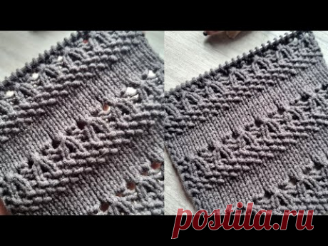 Узор спицами "Готический забор "❤️🧶knitting pattern.
