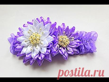 Повязка "Малышка" Канзаши Мастер- Класс | KANZASHI | DIY