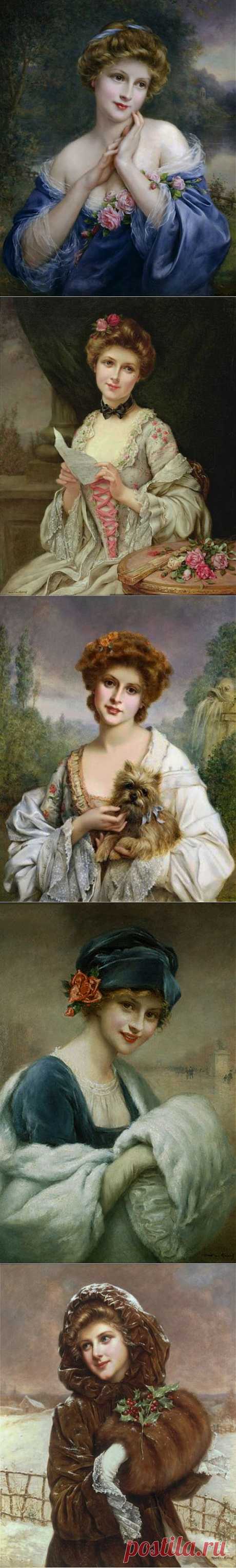 Красавицы. Художник Francois Martin-Kavel. / Картинки для декупажа / PassionForum - мастер-классы по рукоделию
