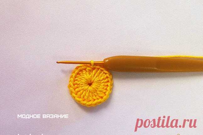 Объемный цветок крючком - мастер-класс - Модное вязание