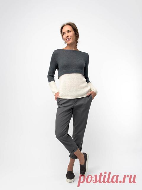 Двуслойный пуловер Horizon цветными блоками