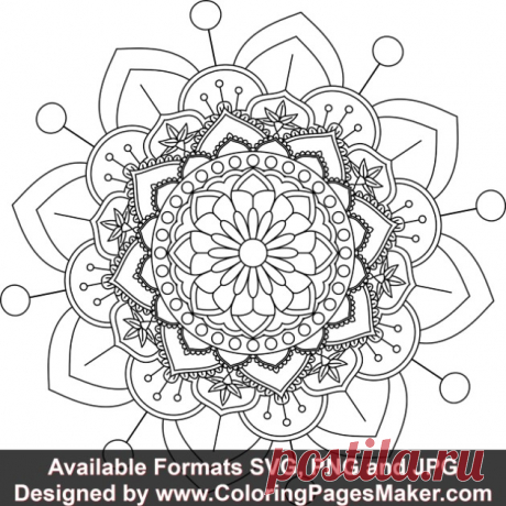 SVG Mandala Art #154 &amp;#8211; ColoringPagesMaker
