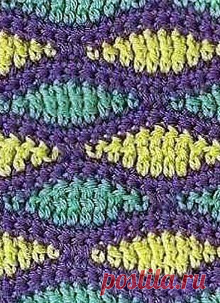 Вязание: цветные узоры крючком