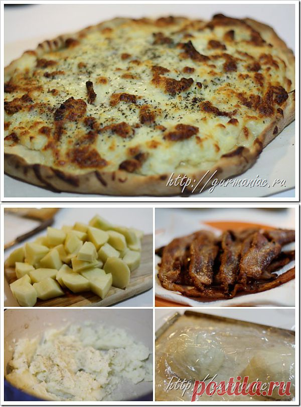 Пицца с картофелем и беконом — Гурману на заметку