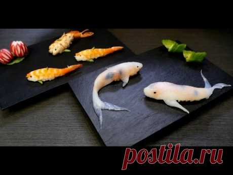 Удивительные суши в виде плавающих карпов кои