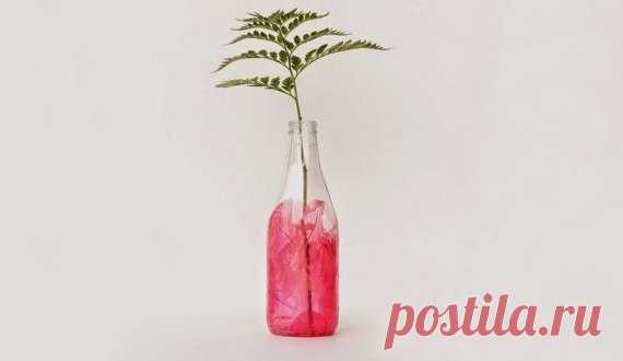 Ваза из бутылки своими руками
