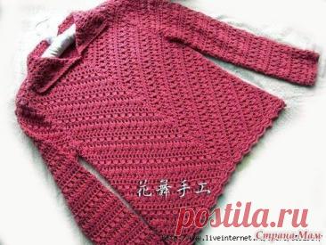 Женский пуловер крючком