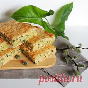 Пирог "Нежный" с молодыми кабачками - кулинарный рецепт