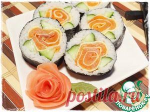Роллы "Роза" с лососем - кулинарный рецепт