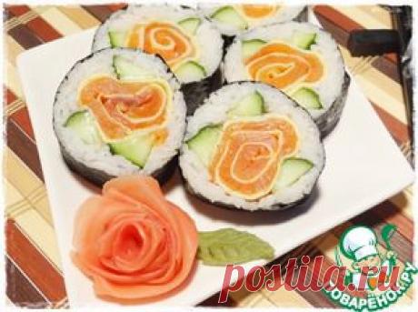 Роллы &quot;Роза&quot; с лососем - кулинарный рецепт