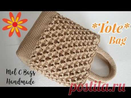 Bag *TOTE* Punto VENTAGLIO a RILIEVO - Video Tutorial #MelCBagsHandmade​